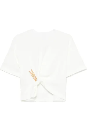Moschino Top, Dame, Hvid, XS, Uld, Stilfulde Skjorter Kollektion