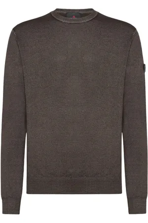 Peuterey Sweathshirts & Hoodies, Herre, Grøn, L, Uld, Slimline Acid-Dyed Merino Uld Jumper