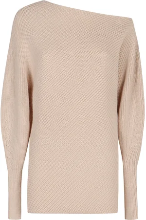 Serafini Strik, Dame, , 2XS, Uld, Ribstrikket One-Shoulder Sweater