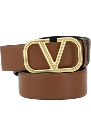 VALENTINO GARAVANI Tilbehør, Herre, Brun, 90 CM, Læder, Iconic VLogo Læderbælte