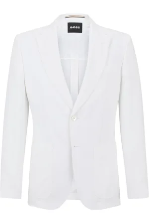 HUGO BOSS Jakke, Herre, Hvid, L, H-Hutson-Peak-232 Blazer