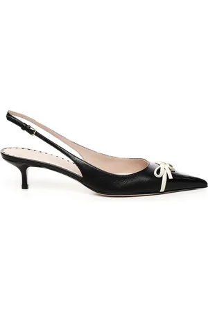 VALENTINO GARAVANI Sko, Dame, Sort, 37 1/2 EU, Læder, Slingback Bow Hæle