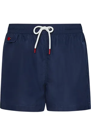 Kiton Badetøj, Herre, Blå, M, Uld, Blå Badedragt Ss25 Stilfulde Letvægts Badeshorts