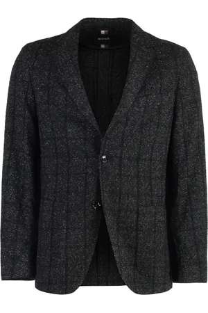HUGO BOSS Jakke, Herre, Sort, L, Uld, Klassisk jakke i uldblanding