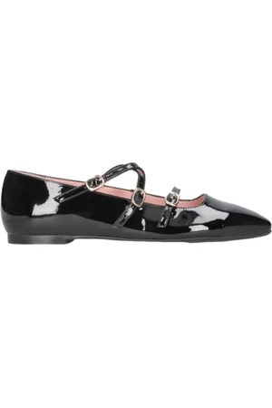 Pretty Ballerinas Sko, Dame, Sort, 38 EU, Læder, Sortlakerede pumps i læder