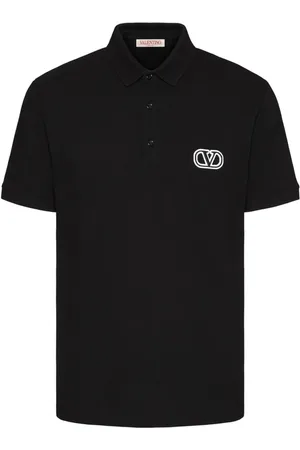 VALENTINO GARAVANI Top, Herre, Sort, S, Bomuld, Vlogo Signature Polo