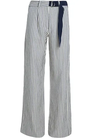 Tommy Hilfiger Bukser, Dame, Flerfarvet, XS, Linen Wide Bukser
