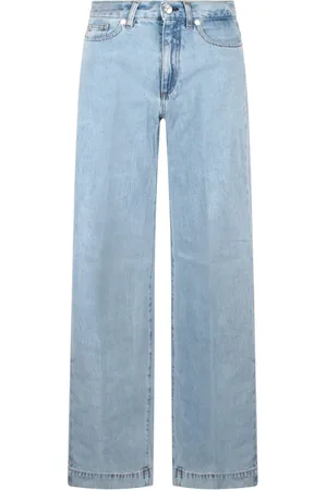 Nine In The Morning Jeans, Dame, Blå, W28, Bomuld, Wide Leg Palazzo Jeans i Bomuld