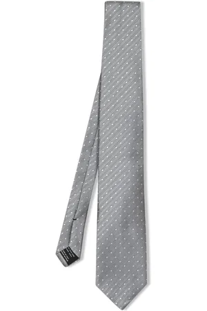 Tom Ford Tilbehør, Herre, Grå, ONE SIZE, Polka Dot Silkeslips