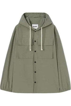 Jil Sander Jakke, Herre, Grøn, S, Bomuld, Oversized Bomuldsskjorte med Knapper