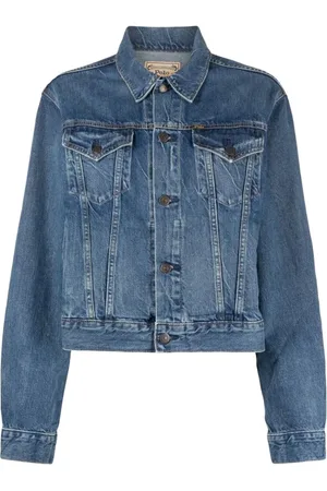 Ralph Lauren Jakke, Dame, Blå, S, Denim, Denim Trucker Jakke