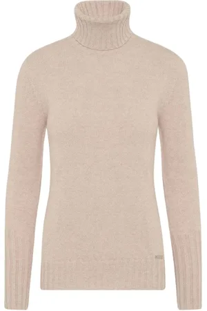 Kiton Strik, Dame, Brun, S, Cashmere, Blød Cashmere Højhalset Sweater