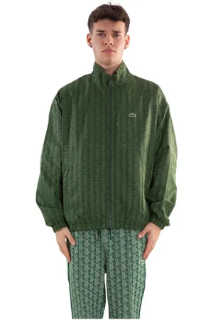 Lacoste Jakke, Herre, Grøn, XL, Uld, Monogram Wind Jacket in 132