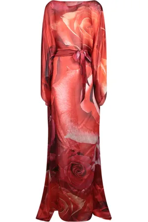 Roberto Cavalli Kjole, Dame, Rød, S, Rød Silkekjole Elegant Stil