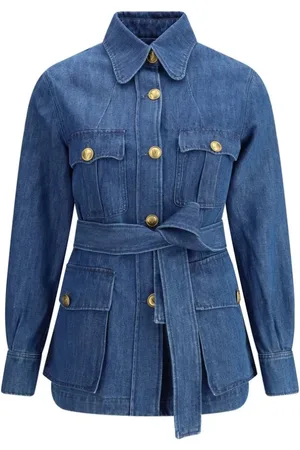 VALENTINO Jakke, Dame, Blå, XS, Denim, Denimjakke med lommer