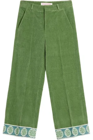 VALENTINO GARAVANI Bukser, Herre, Grøn, M, Bomuld, Grønne Jacquard Bukser