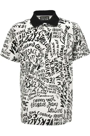 VERSACE Top, Herre, Hvid, S, Hvid Polo Skjorte Kort Ærme