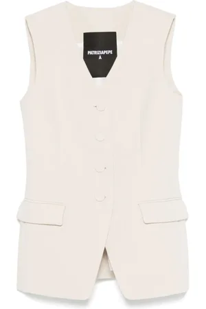 Patrizia Pepe Jakke, Dame, , S, Uld, Vest med Knaplukning