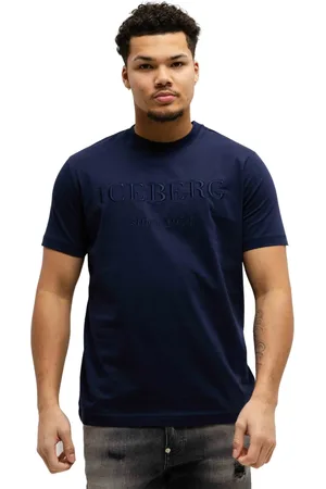 Iceberg Top, Herre, Blå, 2XL, Bomuld, Jersey T-Shirt