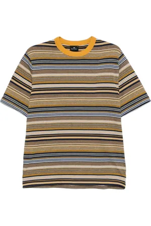 Paul Smith Top, Herre, Flerfarvet, M, Læder, Brun Læder T-shirts og Polos