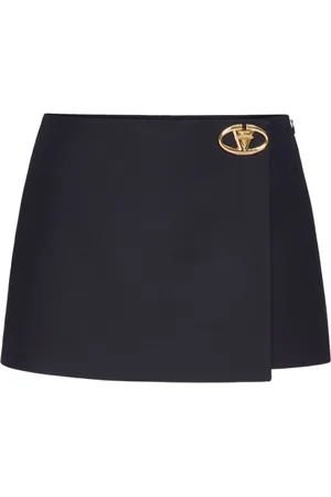 VALENTINO GARAVANI Shorts, Dame, Blå, XS, Blå Crepe Couture Miniskort