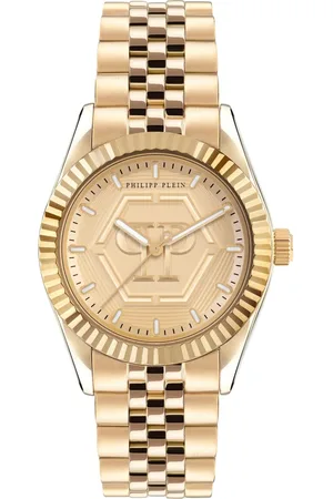 Philipp Plein Tilbehør, Dame, Gul, ONE SIZE, Uld, Date Superlative Ur