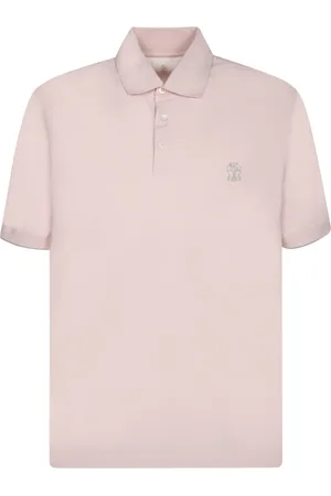 Brunello Cucinelli Top, Herre, Lyserød, XL, Bomuld, Polo Shirt Klassisk Stil