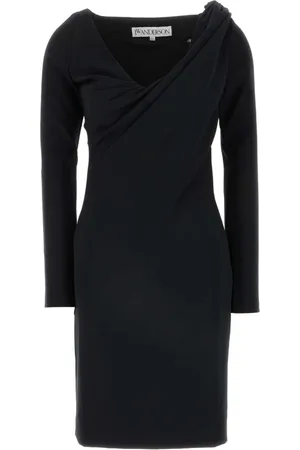 J.W.Anderson Kjole, Dame, Sort, 2XS, Polyester, Sort Stretchy Polyester Blend Kjole
