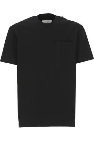 Jil Sander Top, Herre, Sort, XL, Bomuld, Bomulds T-shirt med Brystlomme