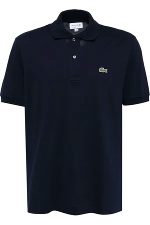 Lacoste Top, Herre, Blå, L, Bomuld, Let Piqué Polo Skjorte