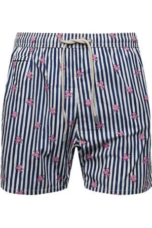 MC2 SAINT BARTH Badetøj, Herre, Flerfarvet, 2XL, Uld, Blå Havtryk Svømmeshorts