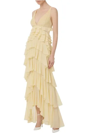 Elisabetta Franchi Kjole, Dame, Gul, M, Uld, Stilfuldt 100%pl Dametøj