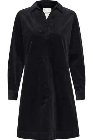 Part Two Kjole, Dame, Blå, 2XL, Uld, Navy Kjole med Lange Ærmer