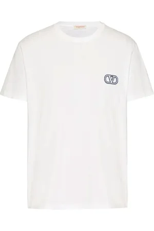 VALENTINO GARAVANI Top, Herre, Hvid, S, Bomuld, Vlogo Signature bomulds T-shirt