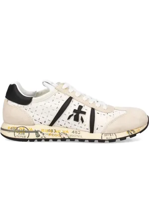 Premiata Sko, Dame, Hvid, 37 EU, Uld, Lucy Sneakers med perforerede detaljer