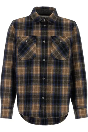 Woolrich Skjorte, Herre, Flerfarvet, L, Uld, Broderet flanellskjorte