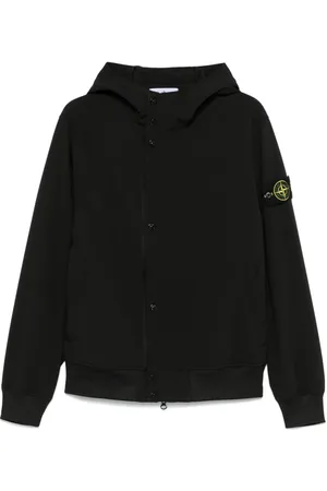 Stone Island Jakke, Herre, Sort, 3XL, Polyester, Jakke med hætte