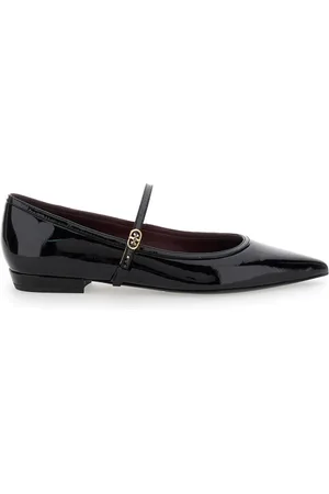 Tory Burch Sko, Dame, Sort, 39 EU, Læder, Sorte Ballerina Sko
