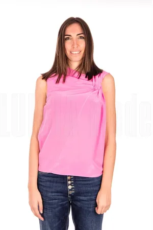 Pinko Bluser & Skjorter, Dame, Lyserød, XS, Washed Crepe de Chine Bluse