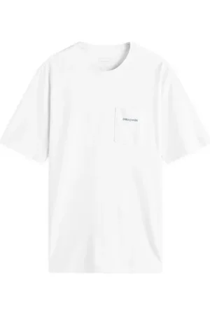 Patagonia Top, Herre, Hvid, XL, Bomuld, Boardshort Logo Pocket Responsibili-Tee