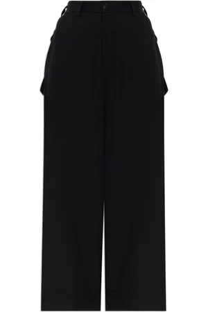 Y-3 Bukser, Dame, Sort, S, Rayon, Rayon Twill Wide Pants