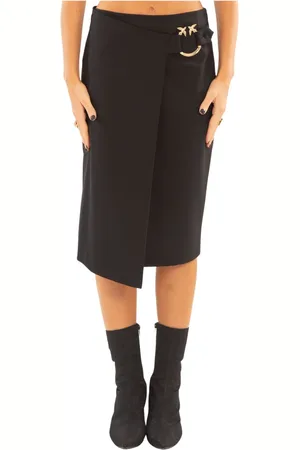 Pinko Nederdel, Dame, Sort, 2XS, Elegant Longuette Nederdel