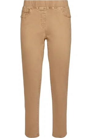 Elena Miro Bukser, Dame, Brun, 2XL, Uld, Stilfulde Bukser til Kvinder