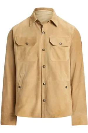 Ralph Lauren Jakke, Herre, Brun, 2XL, Suede, Vendbar Suede Skjorte