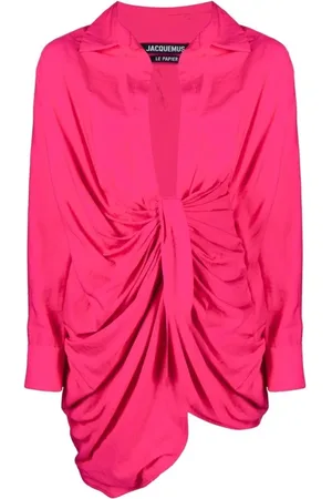 Jacquemus Kjole, Dame, Lyserød, 2XS, Bahia Draped Party Kjole