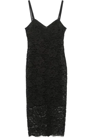 Blugirl Kjole, Dame, Sort, XS, Uld, Sort V-hals kjole med justerbare stropper