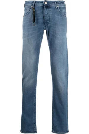 Incotex Jeans, Herre, Blå, W32, Bomuld, Straight Jeans