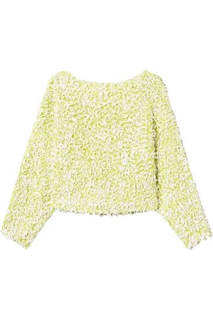 Twin-Set Top, Dame, Grøn, S, Bomuld, Krøllet Kimono T-shirts og Polos