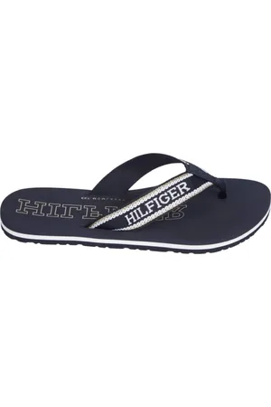 Tommy Hilfiger Sko, Dame, Blå, 37 EU, Polyester, Strand Sandal