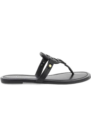 Tory Burch Sko, Dame, Sort, 36 EU, Læder, Miller læder flip-flops sandaler